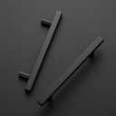Ravinte Black Cabinet Handles 15 Pack 5 inch Matte Black Square Cabinet Pulls Kitchen Hardware Modern Pulls 7-3/8 inch Overall Length Kitchen Drawer Handles