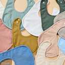 Konssy Muslin Baby Bibs 6 Pack Baby Bandana Drool Bibs Cotton for Unisex Boys and Girls, Soft Absorbent Set for Teething and Drooling