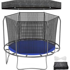Windyun Trampoline Cover Black Sunshade Tent Top Cover for Round Trampoline Outdoor Sports Accessories, Tent Only (13.12 ft)