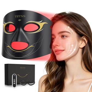 Red Light Therapy Mask for Face,Onepiece Seamless Red Light Mask, Rechargeable,400 Beams,4 Modes,3 Intensities,860NM NIR,5 Timers,Ergonomic Silicone Design for Home Skincare & Travel