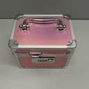 Medicine Lock Box with 3-Digit Combination Lock Pink Lockable Storage Box for Medication, Small Lock Box for Valuables, 7" Locking Medicine Box, Lock Box for Home Travel Dorm