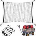 VIVOSUN Cargo Net for Garden Wagon, 36" X 30" Heavy Duty Nylon Netting with Storage Bag for Folding Wagon, Beach Cart, Garden Cart, Trolley Cart, Black
