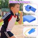 Plastic Whistles with Lanyard, 25 Pcs Colorful Sports Whistle Bulk Loud Crisp Sound Whistle for Coaches Referees Teachers Training Gyms & Events