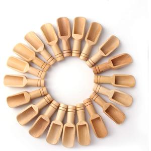 sansheng Small Wooden Scoops, Little Wooden Spoons for Jars, Bath Salts(12PCS)3 inches long