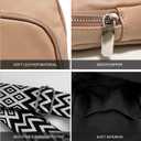 Crossbody bags for women,travel sling bag, fanny packs purses for women bag with pu leather. (Khaki)