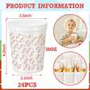 VDESFUEBY 24Pcs Baseball Plastic Cup 12Oz Reusable Baseball Plastic, Drinking Cups for Ball Games Ball Games Themed Party Supplies Birthday Party Favor Event Family Dinner