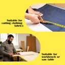 3 Pcs Tape Measure Sticker Right to Left Reading Imperial and Metric Ruler Tape Workbench Ruler Adhesive Sticky Tapes Measure for Woodworking Saw Drafting Table Men Gifts Carbon Steel