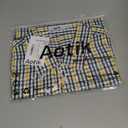 Mens Gingham Button Down Shirt Long Sleeve Dress Shirts Business Casual Shirts with Pockets (Large, Yellowwhite)