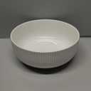 Mfacoy 1 Pack Salad Bowl, 8 inch 60 oz Large Serving Bowl Set, Deep Bowl for Kitchen, White Ceramic Bowl Set for Soup, Cereal, Ramen, Pasta, Salad, Dishwasher & Microwave Safe, Easy Clean