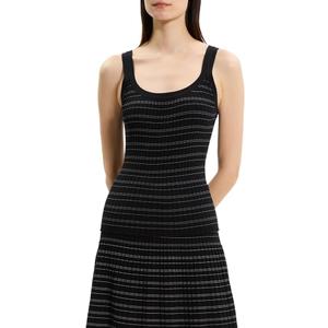 Theory Women's Contrast Sh Tank (Black, M)