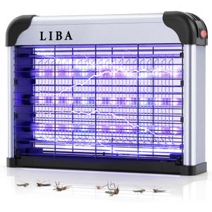 LiBa LED Indoor Bug Zapper, Electric Mosquito Killer Fly Zapper with Dual UV Wavelength Attraction, High Voltage Fly Trap Mosquito Trap Over 10-Year Lifespan LED Bulbs Light, Safe for Kids/ Pets