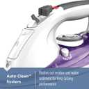 BLACK+DECKER IR1350S Professional Steam Iron with Stainless Steel Soleplate and Extra-Long Cord, Purple