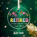 Retirement Ornament 2025  Wildflower Design Ornament, Inspirational Retirement Gift for Women, Teacher, Nurse, Coworker, Boss  I do What I Want, When I Want