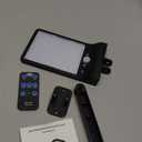 56LED Motion Sensor Solar Wall Light Outdoor Street Lamp with Remote Control Adjustable Waterproof Garden Street Lamp,Black