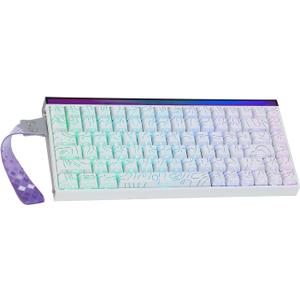 Aula Hero84 HE Wired Magnetic Gaming Keyboard, Rapid Hall Effect Keyboard with 0.01mm Adjustable Actuation, 8kHz Polling, 5-Layer Sound Dampening, RGB Lightbox & Backlit (White)