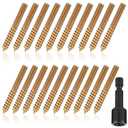 Hicarer 20 Pack 1/4-20 x 2 Inch Hanger Bolts Double Headed Bolts with Driver Self Tapping Screw Threaded Rod Screws for Furniture Double Headed for Wood Furniture Joint