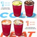 KETIEE Travel Coffee Mug Spill Proof 12oz, Insulated Travel Mug to Go, Reusable Coffee Cup with Seal Lid, Vacuum Stainless Steel Tumbler for Hot/Cold Drinks (Red) (G1-Christmas Red)