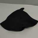 Bestjybt Women Halloween Witch Hat Wool Knitted Cap for Party Masquerade Cosplay Costume Accessory Daily (Black)