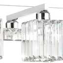 Aipsun Bathroom Vanity Light Fixtures Crystal Bathroom Lighting Fixtures Chrome Vanity Light for Bathroom (Exclude Bulb) (23 inch)