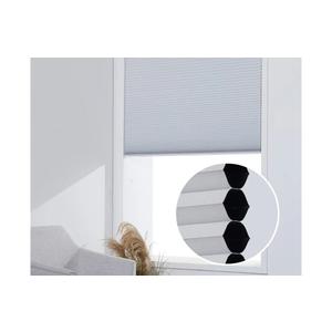 Persilux Custom Blackout Cellular Window Shades, Cordless Honeycomb Blinds for Windows (White, 27"W x 48"H) - Room Darkening Cellular Shades for Home Coverings, Door Blinds