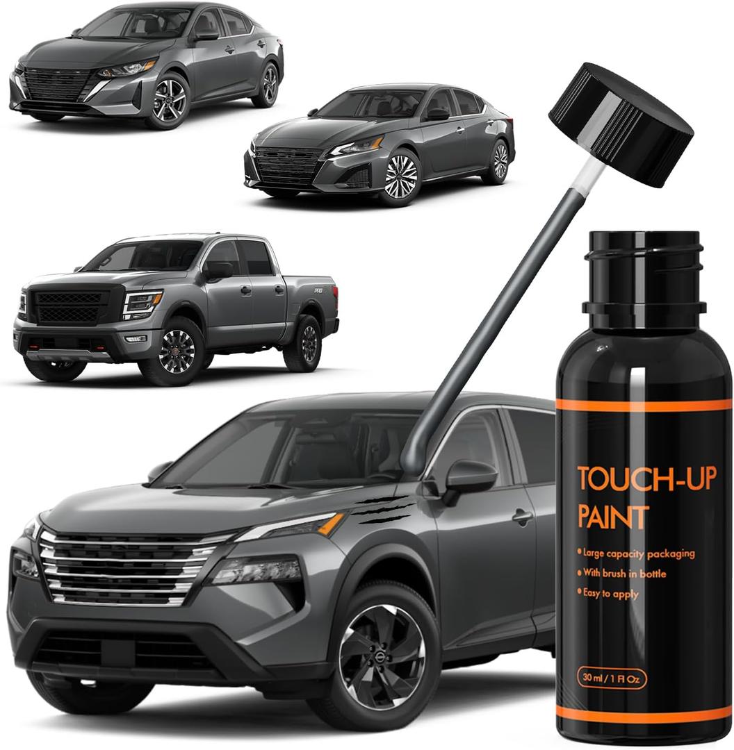 KAD Gun Metallic Touch Up Paint for Nissan, DIY Car Paint Scratch Repair Kit, Automotive Paints, Quick & Easy Fix Scratch Repair for Rogue/Sentra/Altima/Frontier/Pathfinder/Kicks/Versa