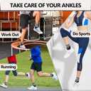 Ankle Compression Sleeves (1 Pair)-Ankle Brace for Achilles Tendonitis, Sprain, Pain Relief, Plantar Fasciitis Ankle Support Socks with Adjustable Strap for Women & Men-S