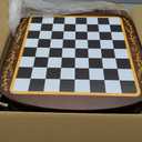 Deluxe Wooden Word Board Game, Extra Large 20" x 20" Crossword Game Set with Dust Cover, Built-in Storage Drawer & Felt Playing Surface