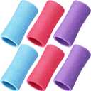 WILLBOND 6 Inch Wrist Sweat Bands for Men Women Tennis Elastic Athletic Long Sweatband Wrist Absorbent for Basketball Tennis Running Outdoor Activity