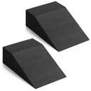 LTHTRADE Foam Wedge Slant Board, 2 Pack Squat Wedge for Yoga, Calf Stretching, Physical Therapy & Foot Rehabilitation - Exercise Blocks for Squats, Balance, Pushup & Pilates (Black)