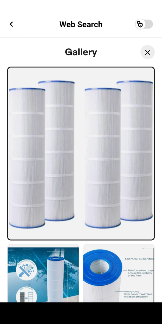 Grefilt 4 Pack model PCC105-4P Replacement Pool Filters Cartridges