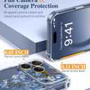 GVIEWIN for iPhone 17 Pro Max Case, with Screen Protector+Full Camera Protection, [NonYellowing] Clear Floral Slim Shockproof Protective Women Phone Case for iPhone 17 Pro Max 6.9", Aconite/Blue