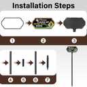 Please Clean Up After Your Dog Sign for Yard - 10*5 inch/37" Extra Tall Dog Poop Sign with Adjustable Stake - Rust-Free Aluminum, UV Protected, Weatherproof No Dog Pooping Sign for Lawn, Garden & Sidewalk