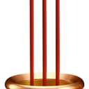 Copper Alloy LED Electric Incense Burner with USB Rechargeable Battery - Ideal for Buddhist Supplies, Gold 