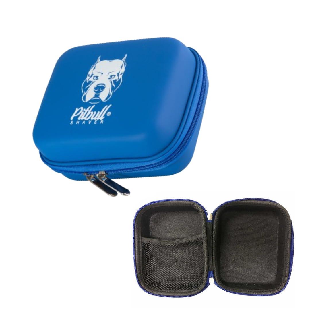 Skull Shaver Pitbull Travel Case - Protects Pitbull Series Electric Shavers & Accessories - Blue - Without Flex Cushion, Blue, L, Without Flex Cushion