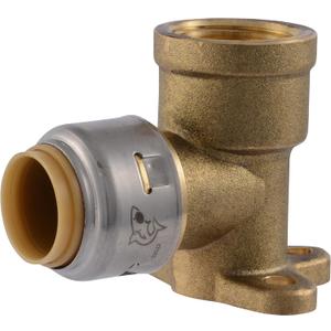 SharkBite Max 1/2 Inch x 1/2 Inch Drop Ear Elbow, FNPT, Push to Connect Brass Plumbing Fitting, PEX Pipe, Copper, CPVC, PE-RT, HDPE, UR334A