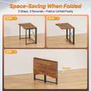 Huuger Folding Desk for Small Spaces, 31.5 Inch Foldable Computer Table, for Home Office, Study, Bedroom, Dorm, Space Saving, Small Writing Work Office Computer Desk, Easy to Fold, Rustic Brown