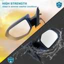Left Driver Side Door Mirror For 2016-2021 HONDA CIVIC LX SE Sport with Power Mirror Ajust Manual Fold Non-Heated Match to Aegean Blue Metallic Pearl Replace 76258-TBA-A02ZA