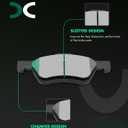 SCITOO D1047 Front Ceramic Brake Pads Sets Fit For Ford For Escape 2005-2012,For Mazda Tribute 2005-2006 2008-2010,For Mercury Mariner 2005-2011