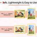 5x7 Picture Frames 8 Pack, Gold Frames for Wall or Tabletop Display, Photo Frame Collage with HD Plexiglass for Home Office Wall Decor, Display Pictures 4x6 with Mat or 5x7 Without Mat