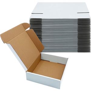 White Shipping Boxes 9x7x2 inch 25 Pack,Corrugated Boxes Mailer Packaging for Mailing Small BusinessE-Commerce Gift Boxes for Wrapping Present Moving Storage Heavy Duty Recycled Cardboard Boxes