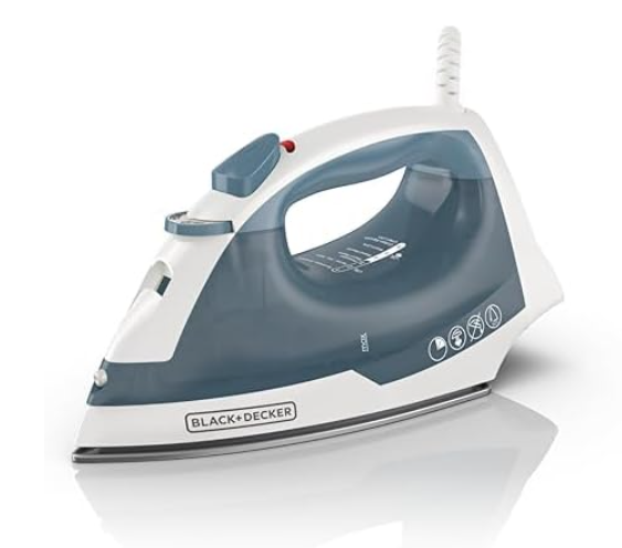 BLACK+DECKER Easy Steam Compact Iron, IR40V, Nonstick Plate, SmartSteam, Anti-Drip, Auto Shutoff & Vitessa Advanced Steam Iron, ICR2020, Even Steam Nonstick Soleplate, Auto Shutoff