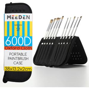 MEEDEN Paint Brush Holder, 15 X 11.2 Inch Zippered Paints Brush Case, Organization and Storage Bag for Artist Paints Brush (Brushes NOT Included)