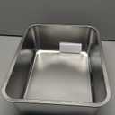 Kirecoo Stainless Steel Cat Litter Box - Metal High Sided Cat Pan, Large Stainless Steel Box, Indoor Litter Tray, Non Stick, No Smell, Easy to Clean, Pet Toilet Supplies for Kitten, Kitty, Rabbit (17.52" L x 13.58" W x 5.9" H)