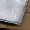 White Acrylic Ottoman Tray with Cutout Handles 24x24 Inch Over-Sized Serving Tray Rubber Boot Organizer Decorative Tray for Living Room, Bedroom,Bathroom Entryway and Kitchen Tabletop