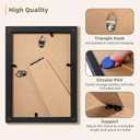 10 x HappyHapi 4x6 Picture Frames Set of 10, Tabletop or Wall Display Pictures 3.5x5 with Mat or 4x6 Without, Multi Photo Frames Collage (Black)