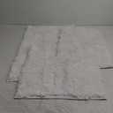 White Bathroom Rugs Chenille Bath Mat Set 3 Piece, Extra Soft, and Absorbent Shaggy Rugs, Machine Wash and Dry, Perfect Plush Carpet Mats for Tub, Shower, Bathroom Rug Mats