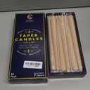 Ivory Cream 10 Inch Taper Candles - Pack of 12 Premium Unscented, Dripless & Smokeless Hand-Dipped Candles for Birthday, Wedding or Dinner Decorations and Formal Candlelighting