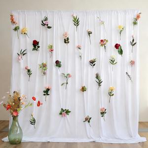 10x10ft White Backdrop Curtains for Parties, Wrinkle Free Polyester 1 Panel 10 FT Wide Photo Backdrop Drapes One Panel Design Back Drop Cloth for Wedding Birthday Baby Shower Background