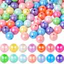 Ferreve 450 Pcs 10mm Color Acrylic Beads AB Rainbow Multicolor Candy Colors Beads for DIY Necklace Bracelet Jewelry Pen Keychain Making Accessories