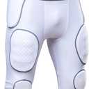 CHAMPRO Formation 7-Pad Integrated Football Compression Girdle (Medium, White)